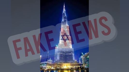 #FakeNews: El Burj Khalifa no lució con los colores de Israel